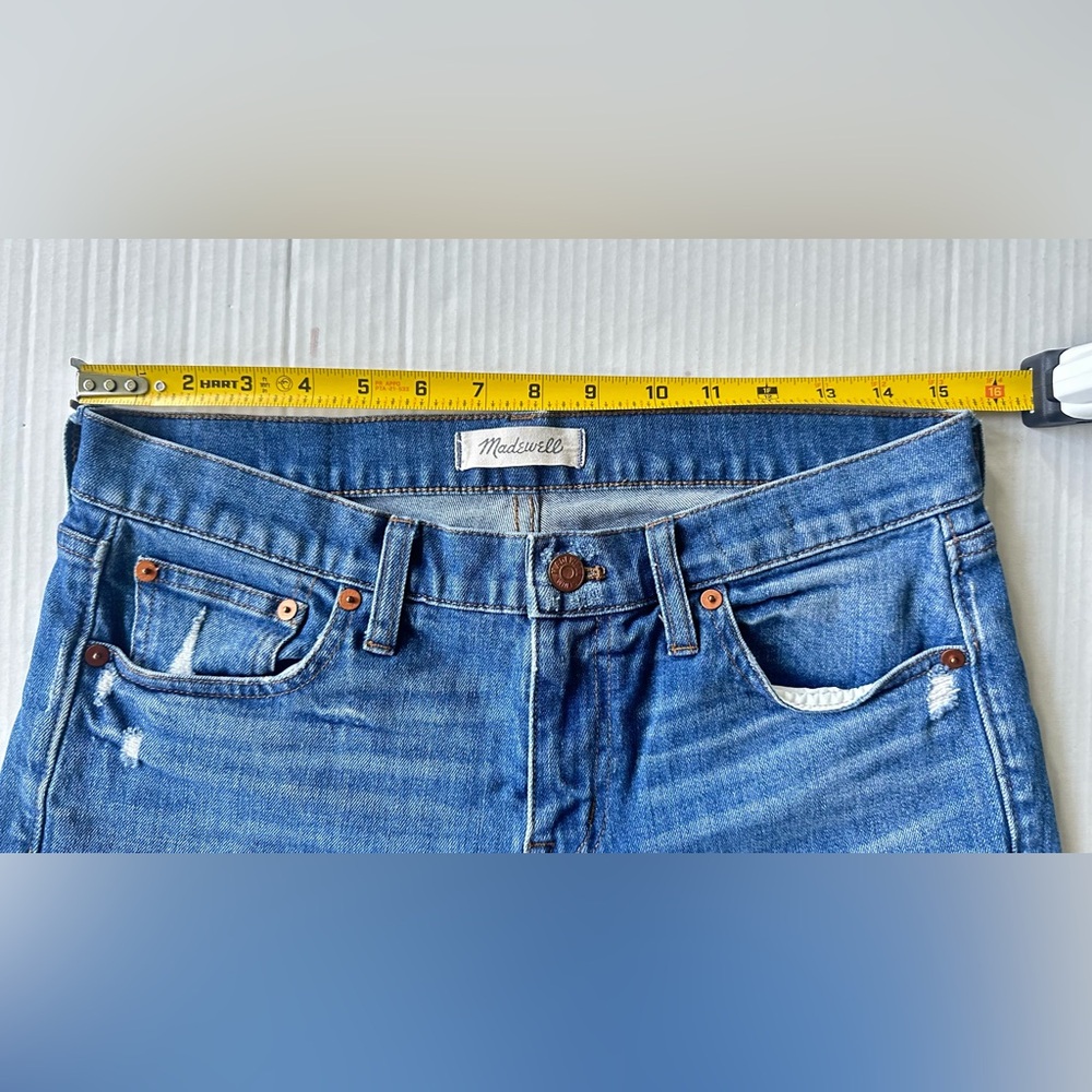 Madewell Jeans Women’s‎ 26 The Slim Boy Jean Distressed Denim Straight - Picture 5 of 8
